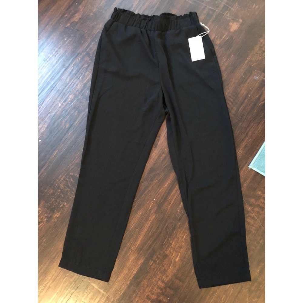 Flowy, rouched, high-waisted pants